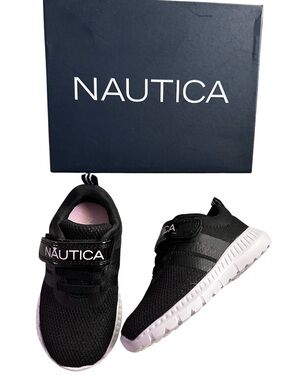 Nautica Kids Black and Pink Athletic Sneakers size 5